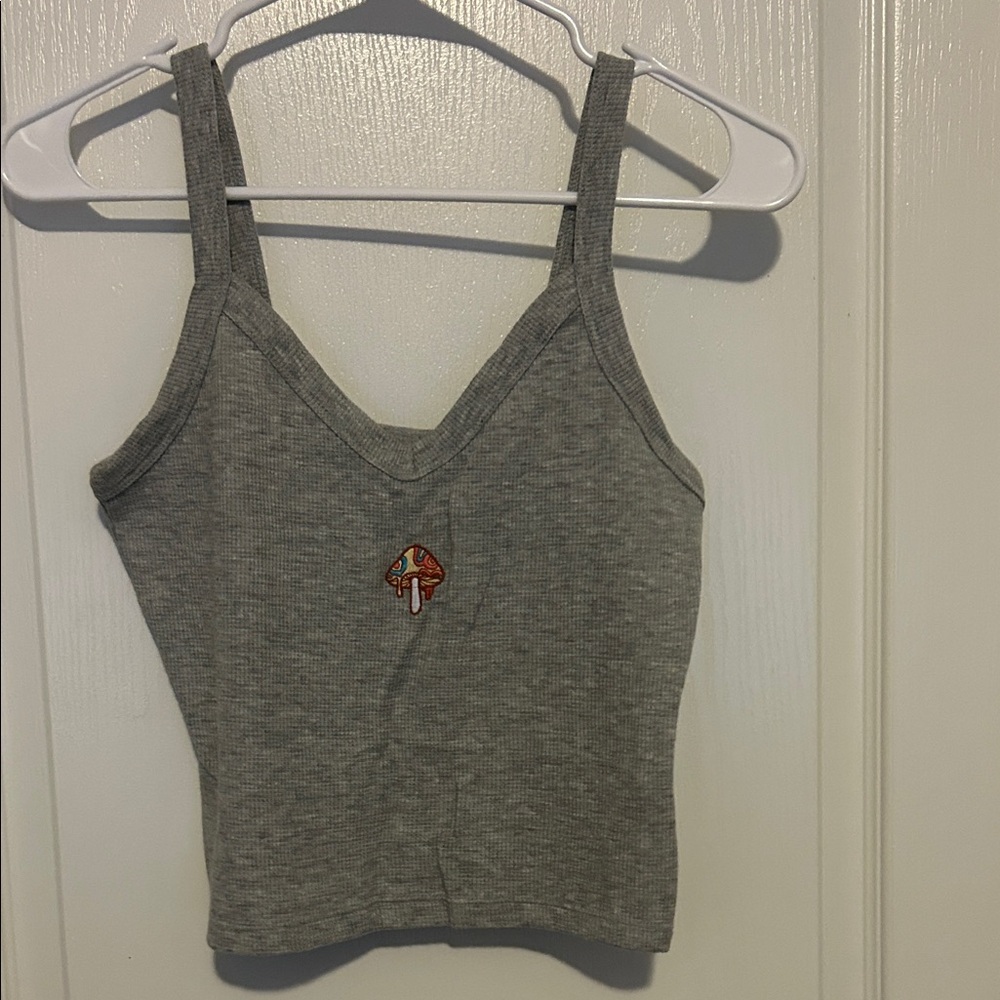 SO Gray Camisole with Mushroom Detail